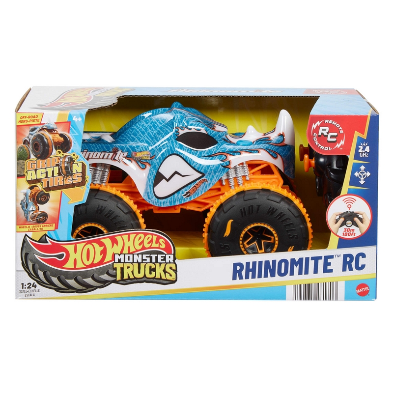 Diaľkovo ovládané vozidlo Hot Wheels Monster Trucks RC Rhinomite 1:24